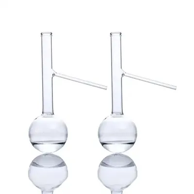 Labu Distilasi Kaca Lab Labu Distilasi Labu Fraksinasi dengan Lengan Samping