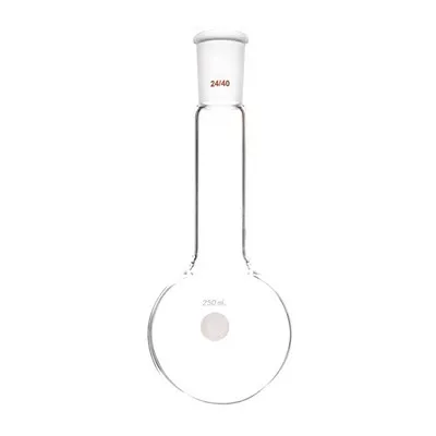 Labu Perebus Dasar Bulat Leher Panjang dengan Mulut Tanah Standar